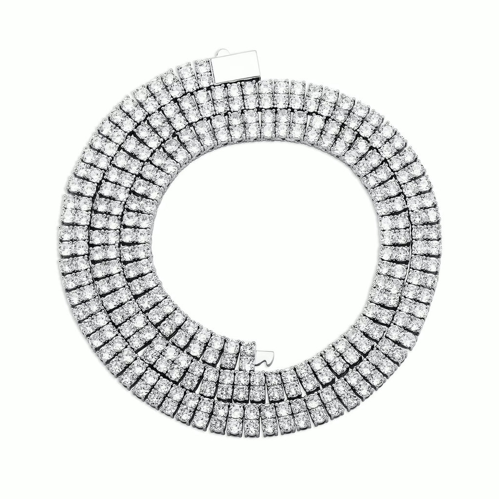 STERLING SILVER MEN'S TENNIS CHAIN NECKLACE