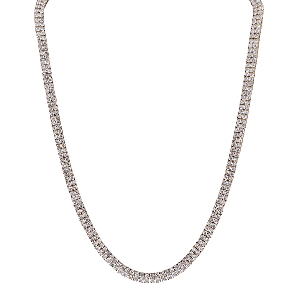 STERLING SILVER MEN'S TENNIS CHAIN NECKLACE