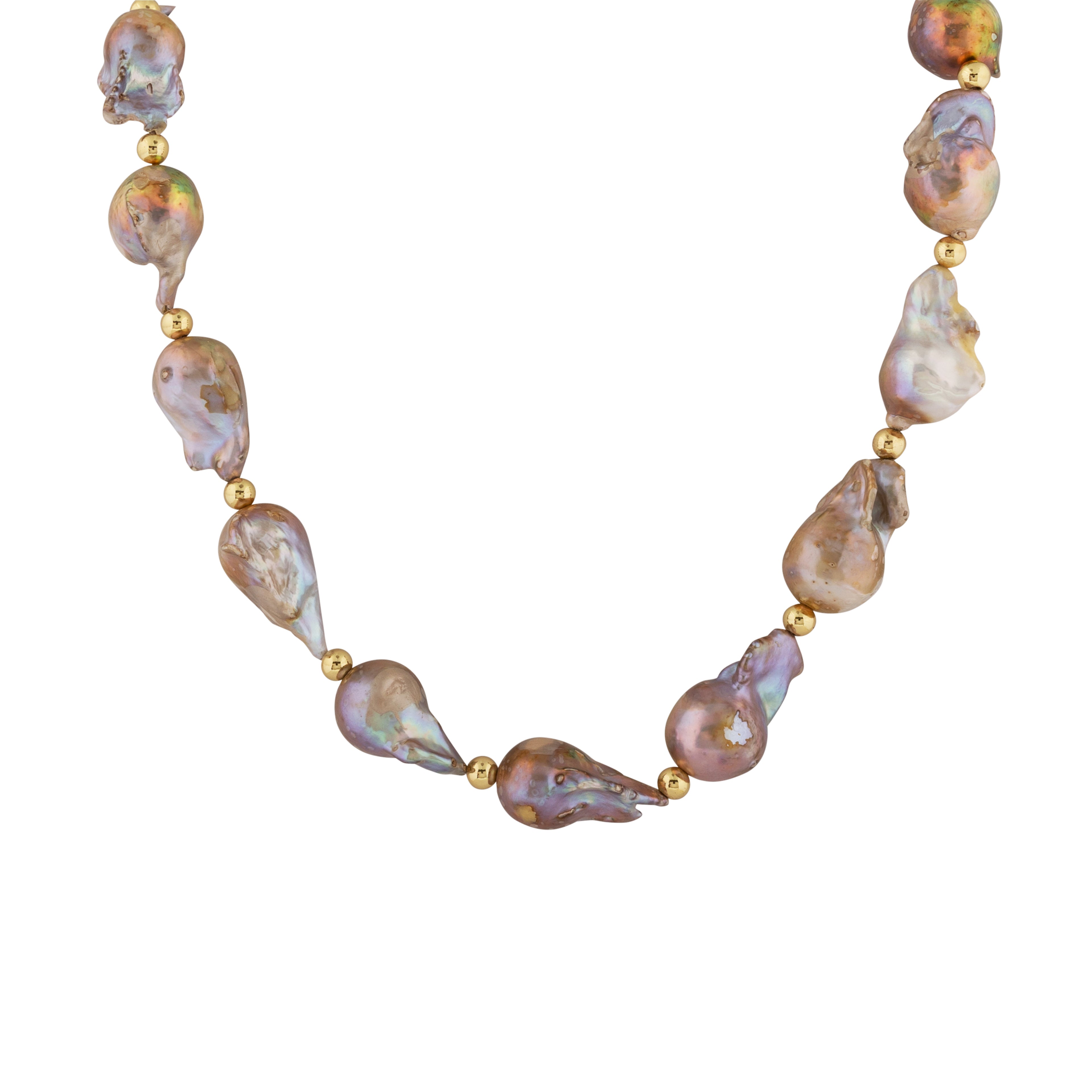 BAROQUE LAVENDER KESHI PEARL NECKLACE