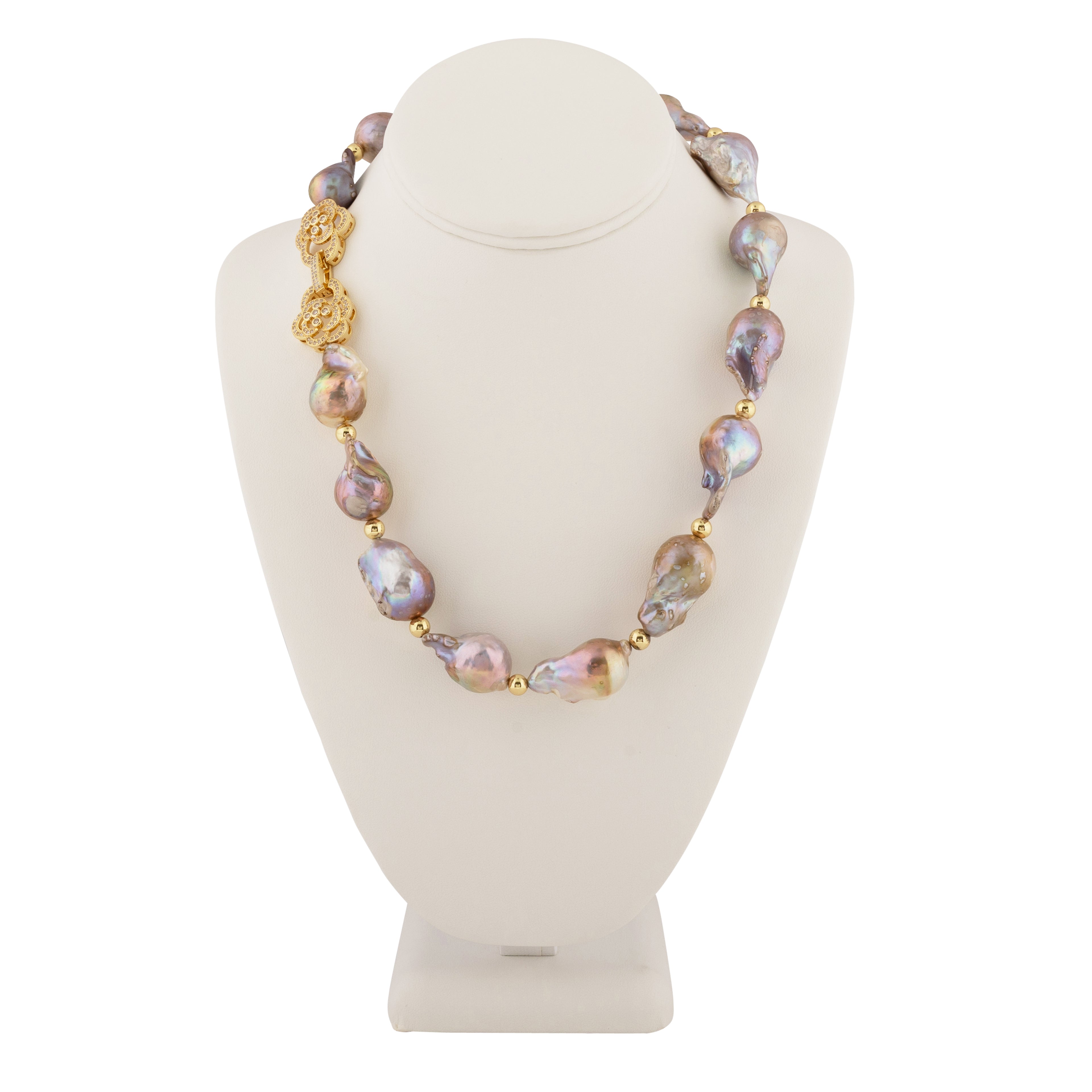 BAROQUE LAVENDER KESHI PEARL NECKLACE