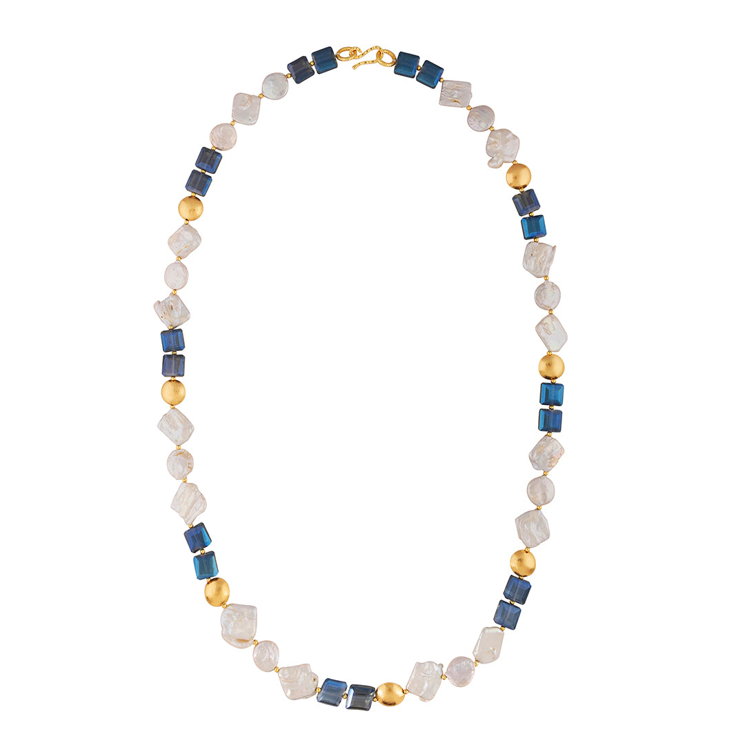 COIN PEARL GOLD GILDED NECKLACE