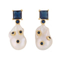 BAROQUE KESHI PEARL DROP EARRINGS