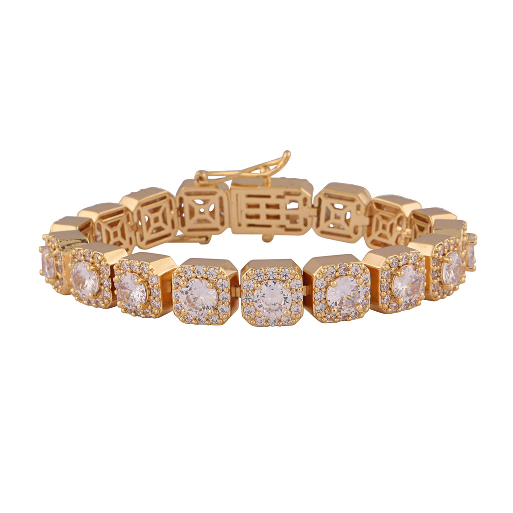 MEN'S HIP HOP GOLD TENNIS BRACELET