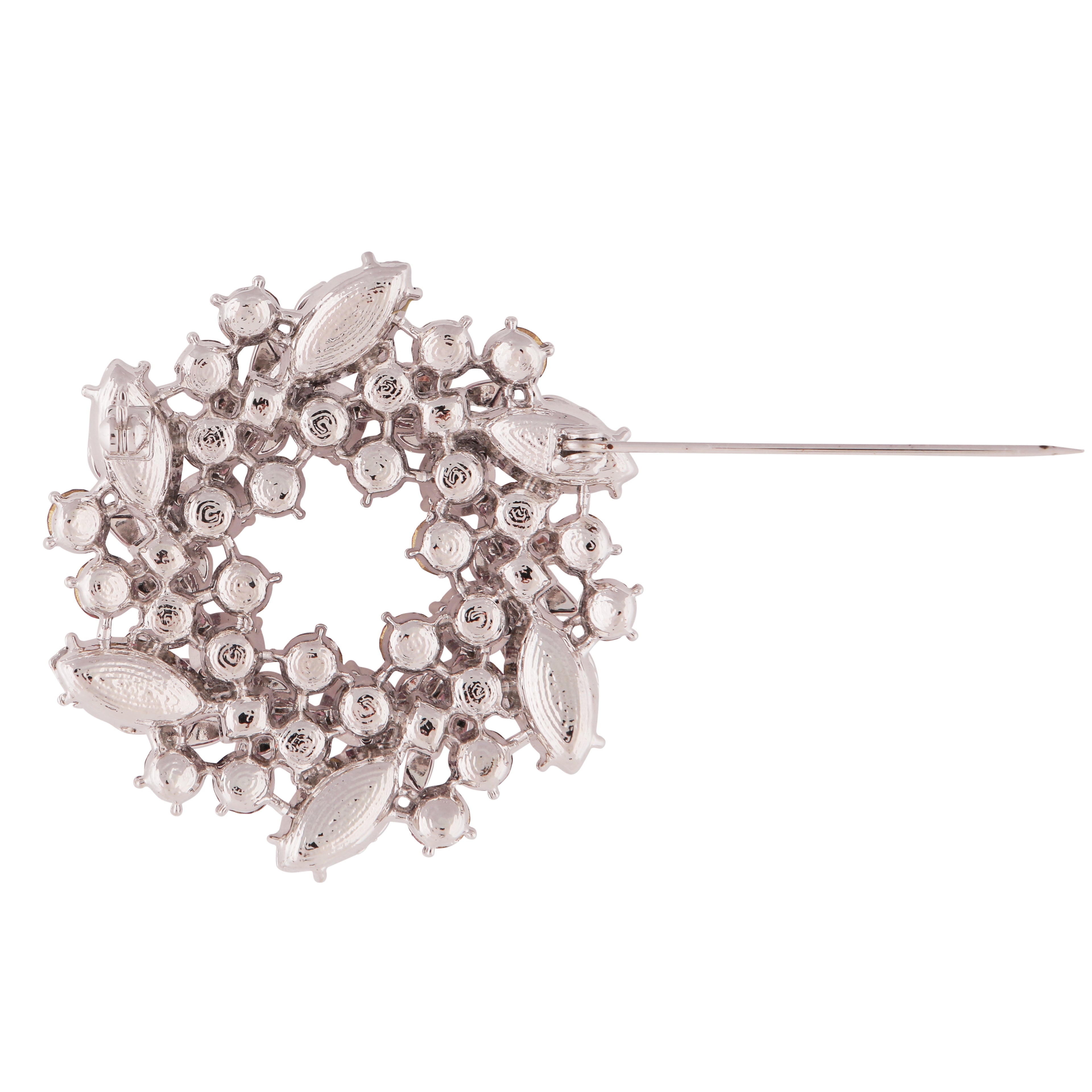 STERLING SILVER WREATH BROOCH