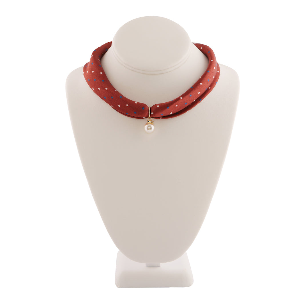 MULBERRY SILK WINE CHOKER SCARF