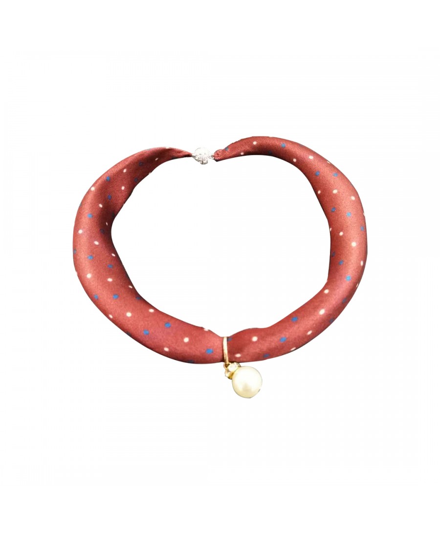 MULBERRY SILK WINE CHOKER SCARF