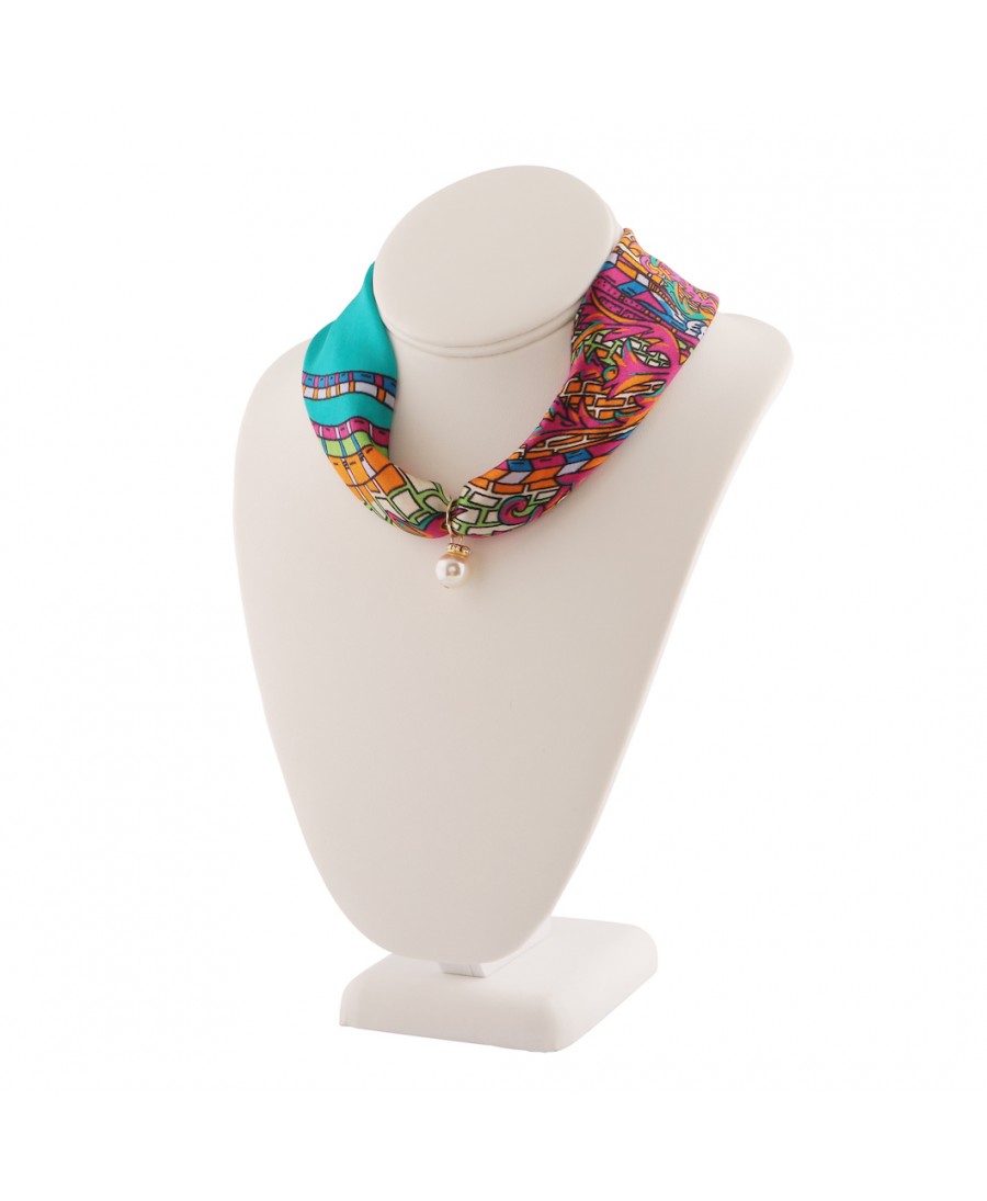 MULBERRY SILK BLUE CHOKER SCARF